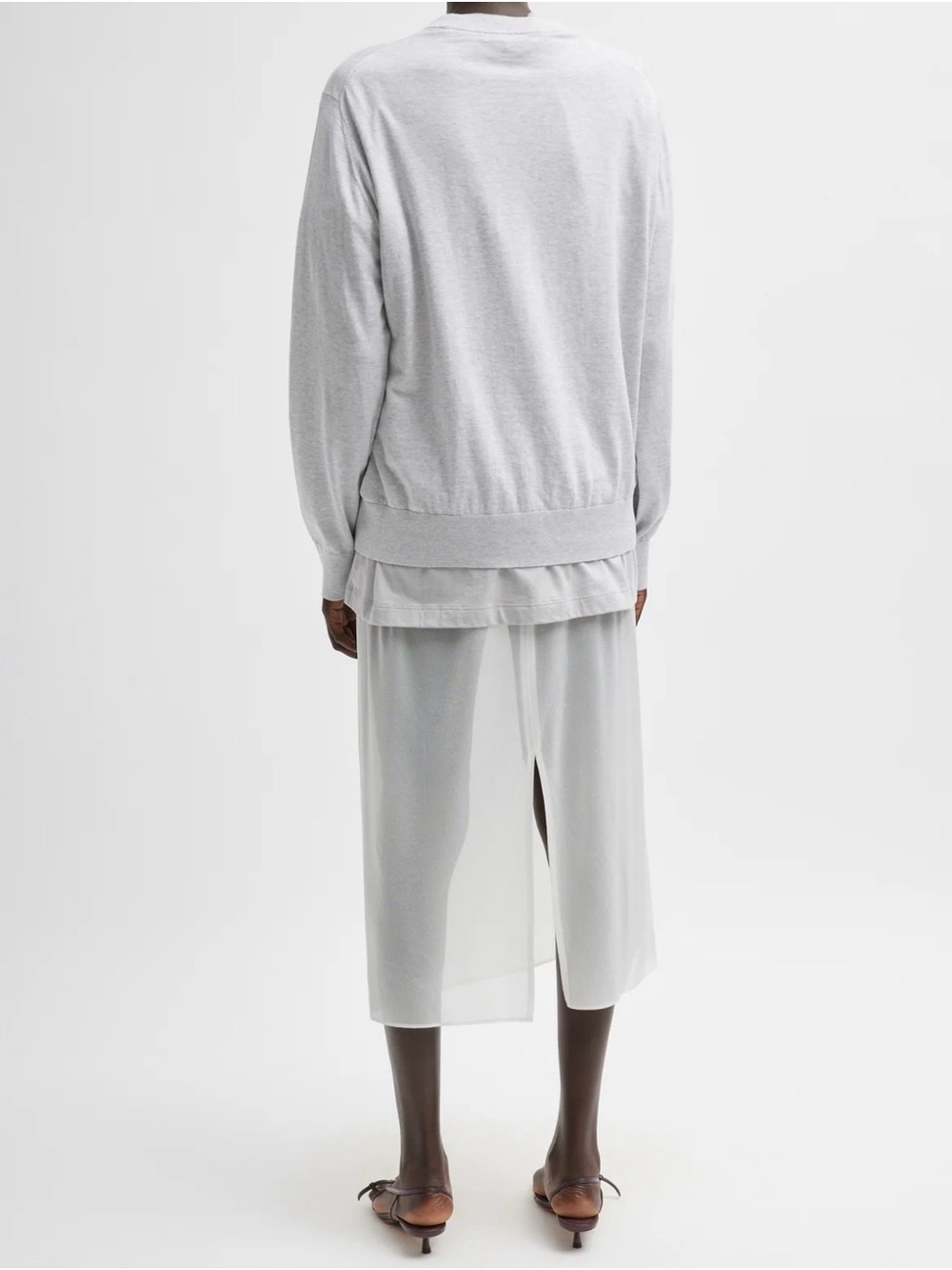 Tibi Super Fine Gauge Perfect Men's Pullover - Picture 3 of 6